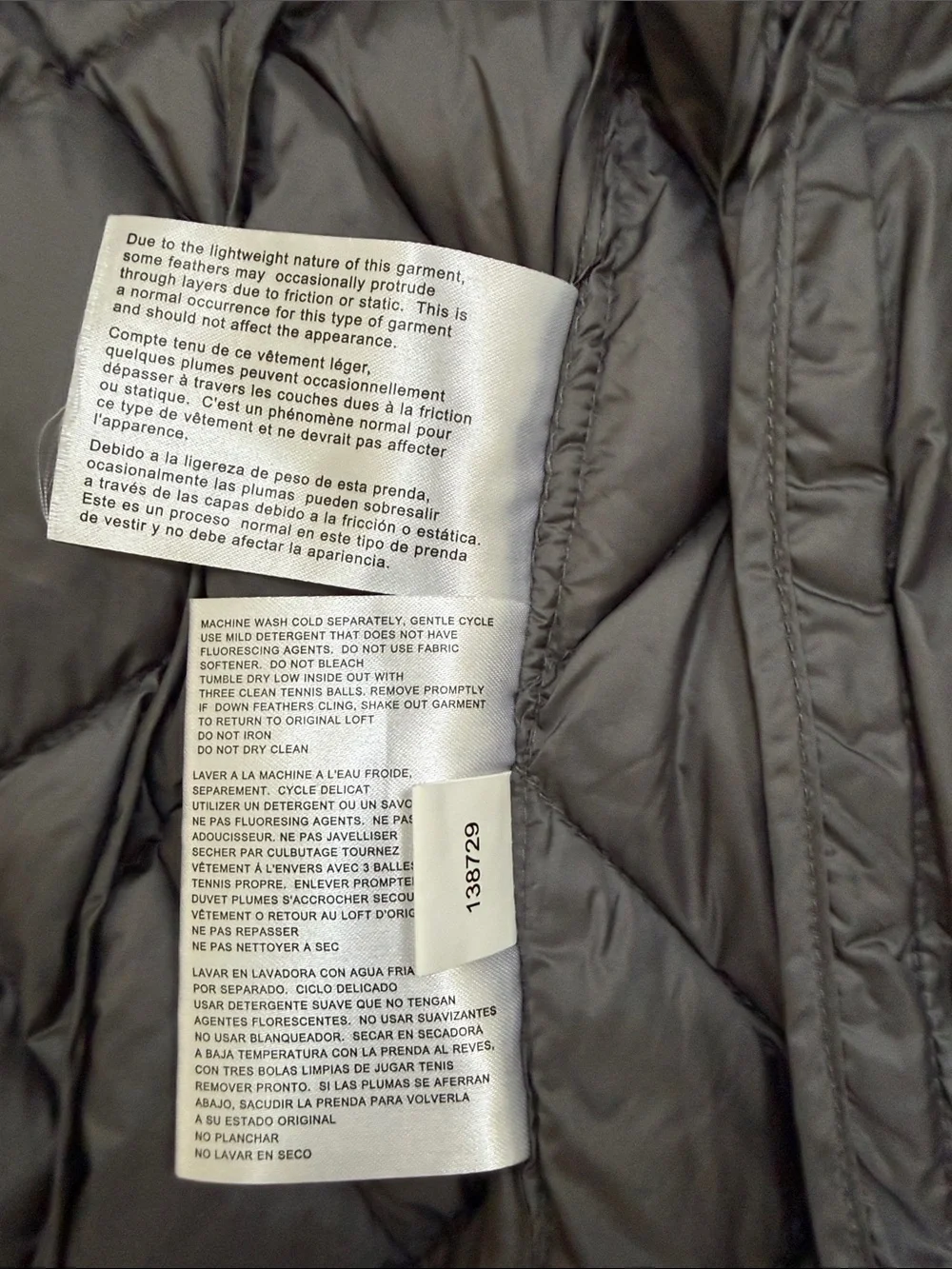 Michael Kors grey Quilted Hooded Long Puffer Coat